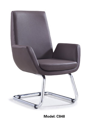 Ergonomic Sterling Leather Executive Chair Pneumatic Height Adjustment